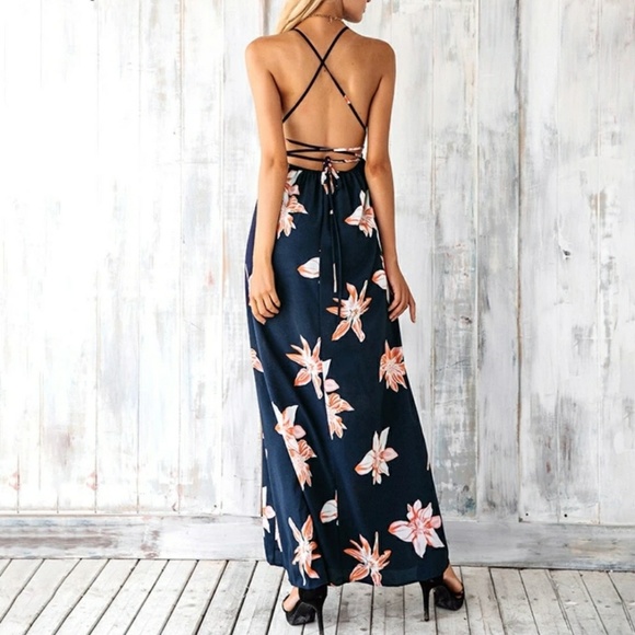Bohemian Stlye Floral Print Maxi Dress-preorder - Picture 4 of 6